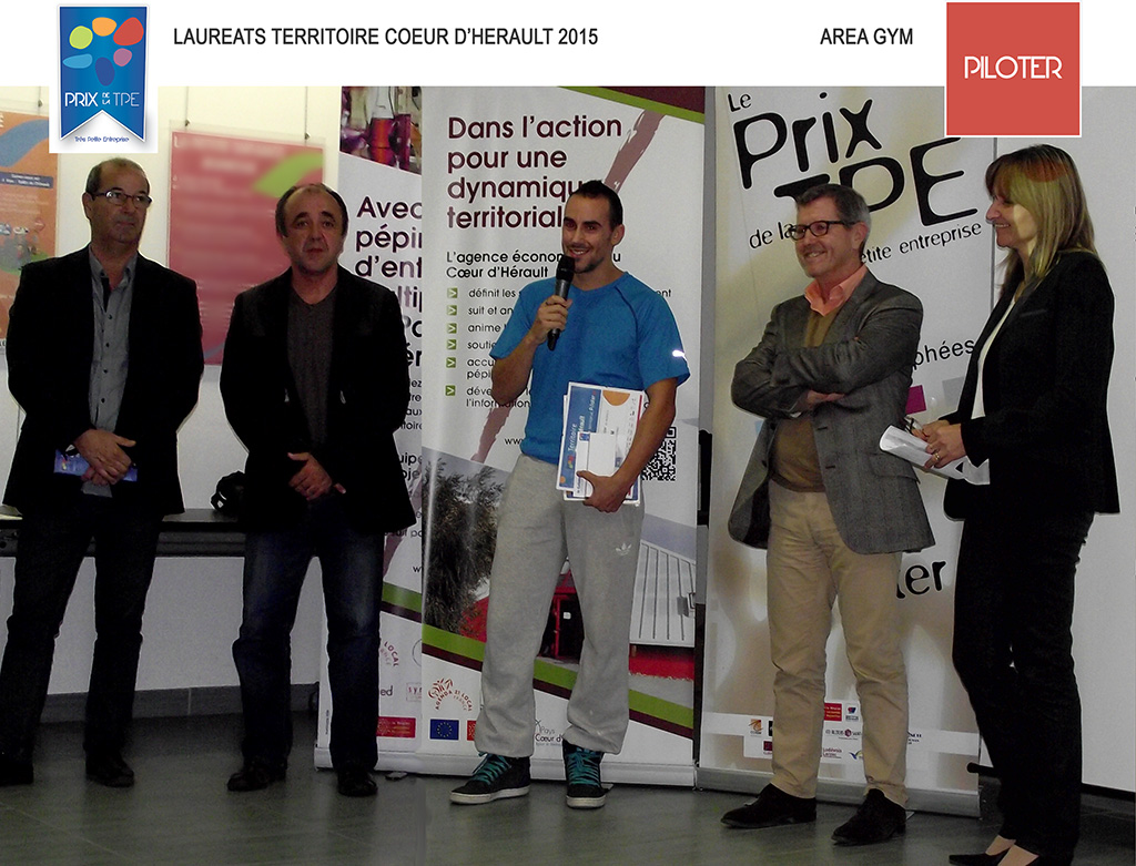 Area Gym lauréat Coeur d'Hérault du Prix de la TPE 2015 dans la catégorie "Piloter"
