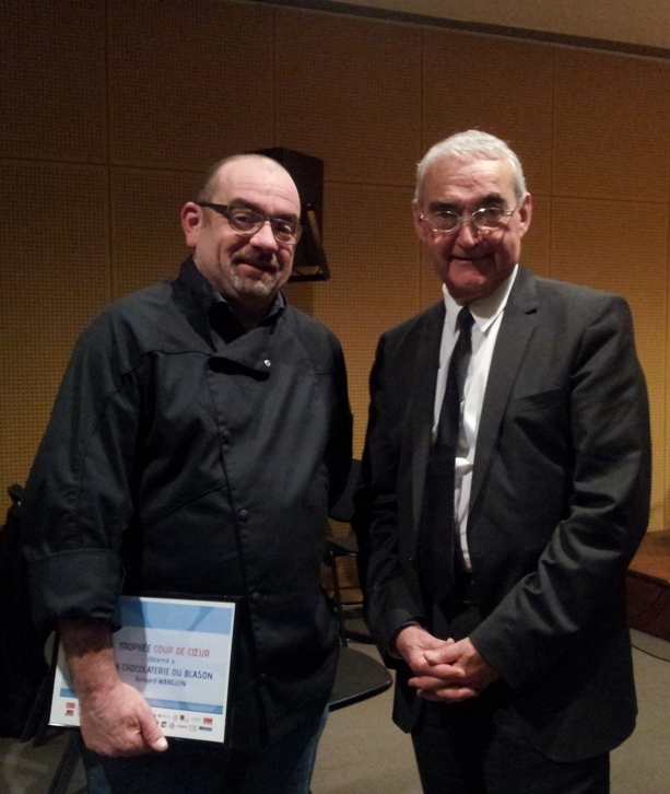 Bernard Manguin de la chocolateire du blason et louis villaret président du pays coeur d'hérault